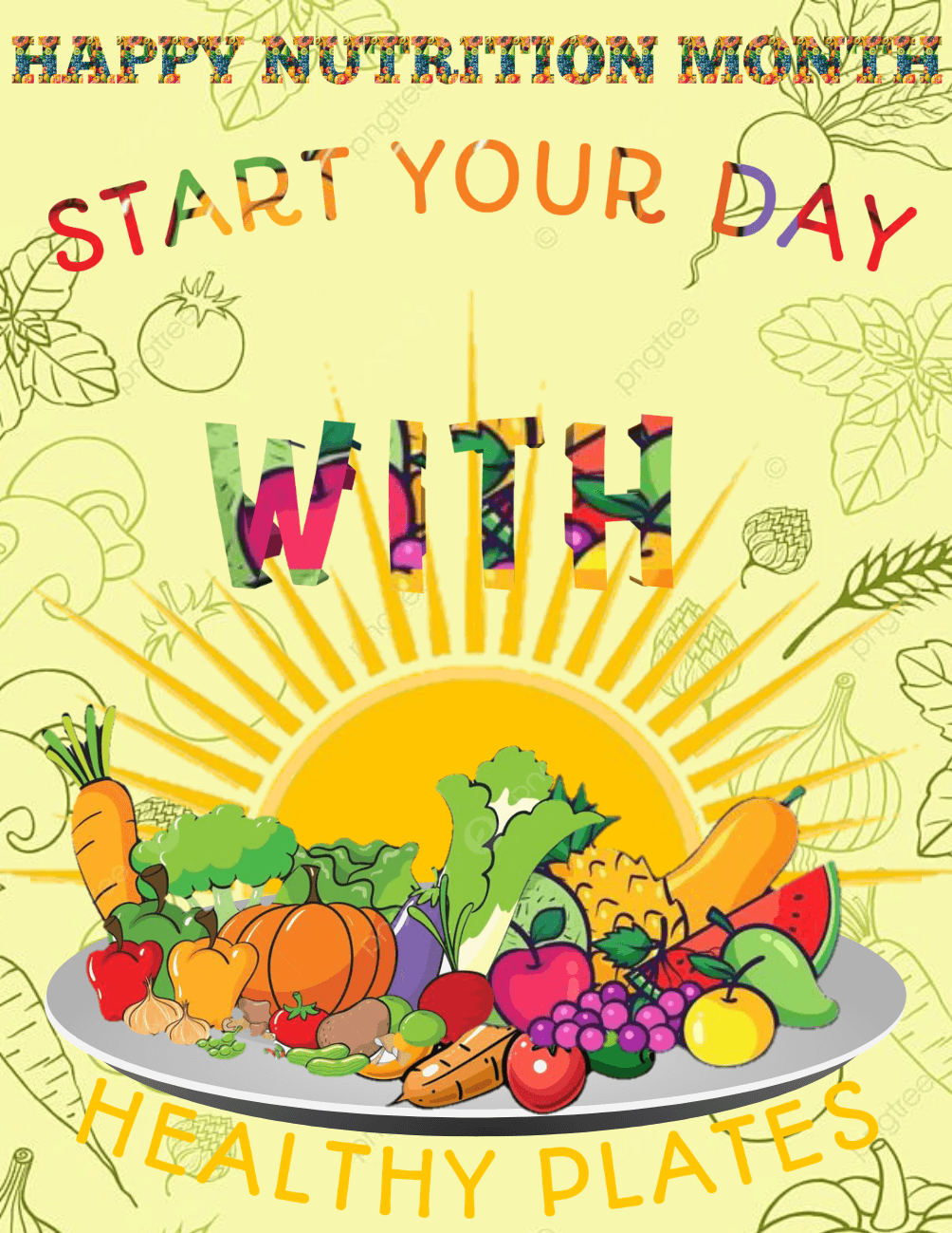 Healthy Plate Nutrition Poster