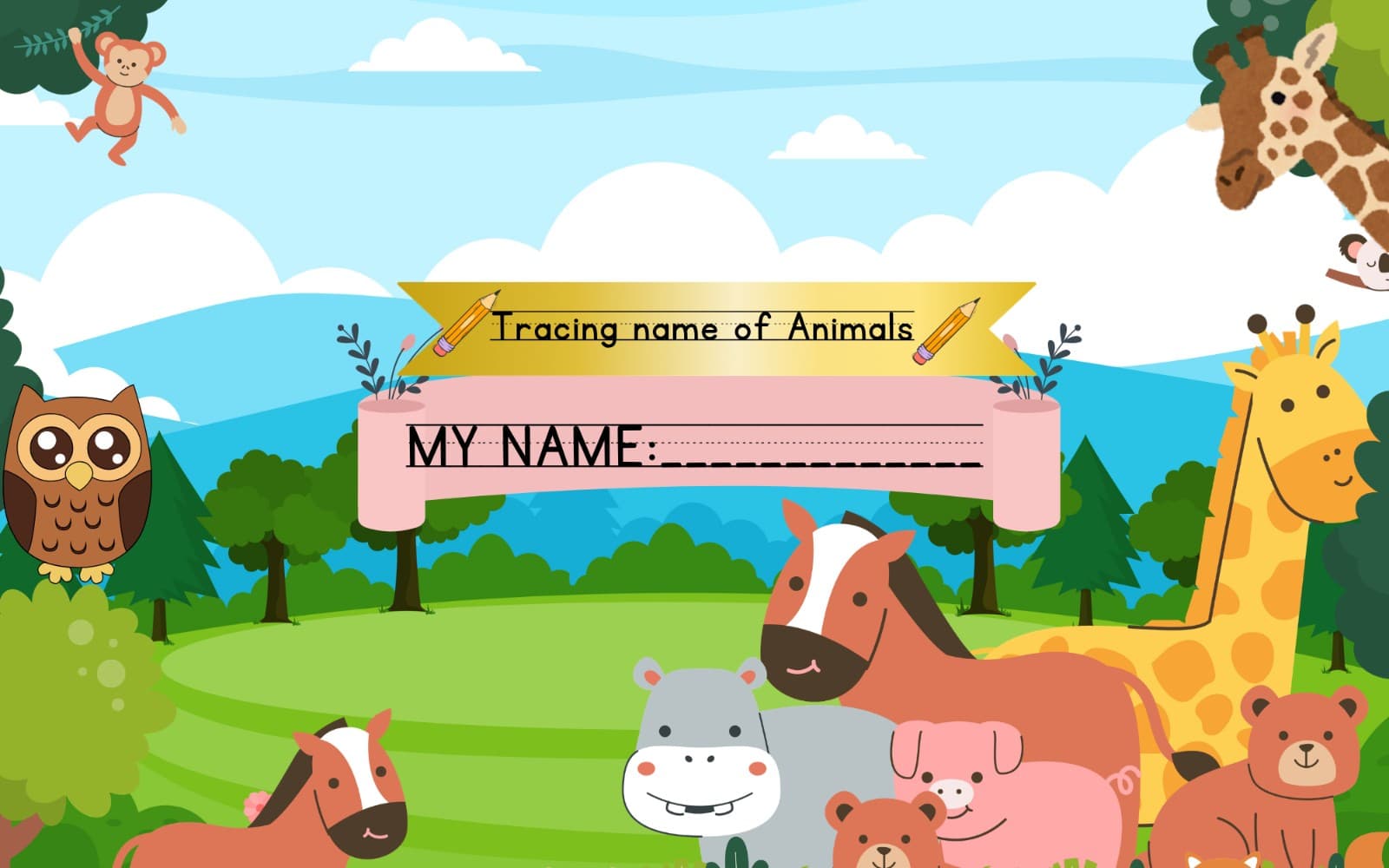 TRACING ANIMALS NAME