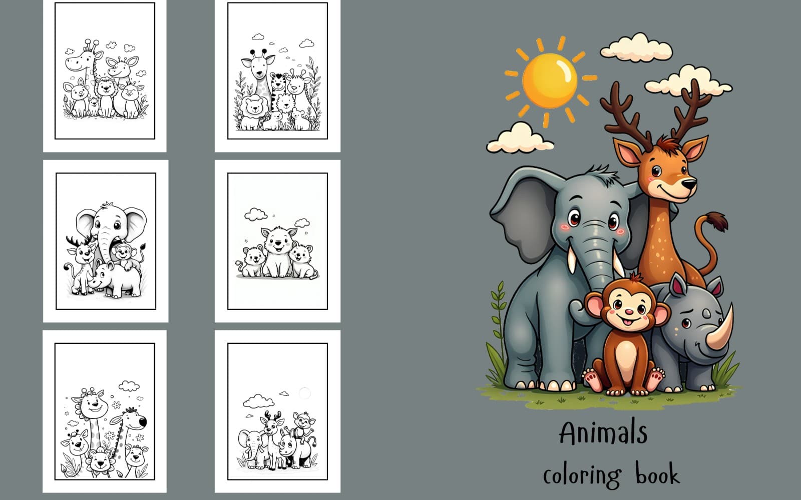 Animals coloring book