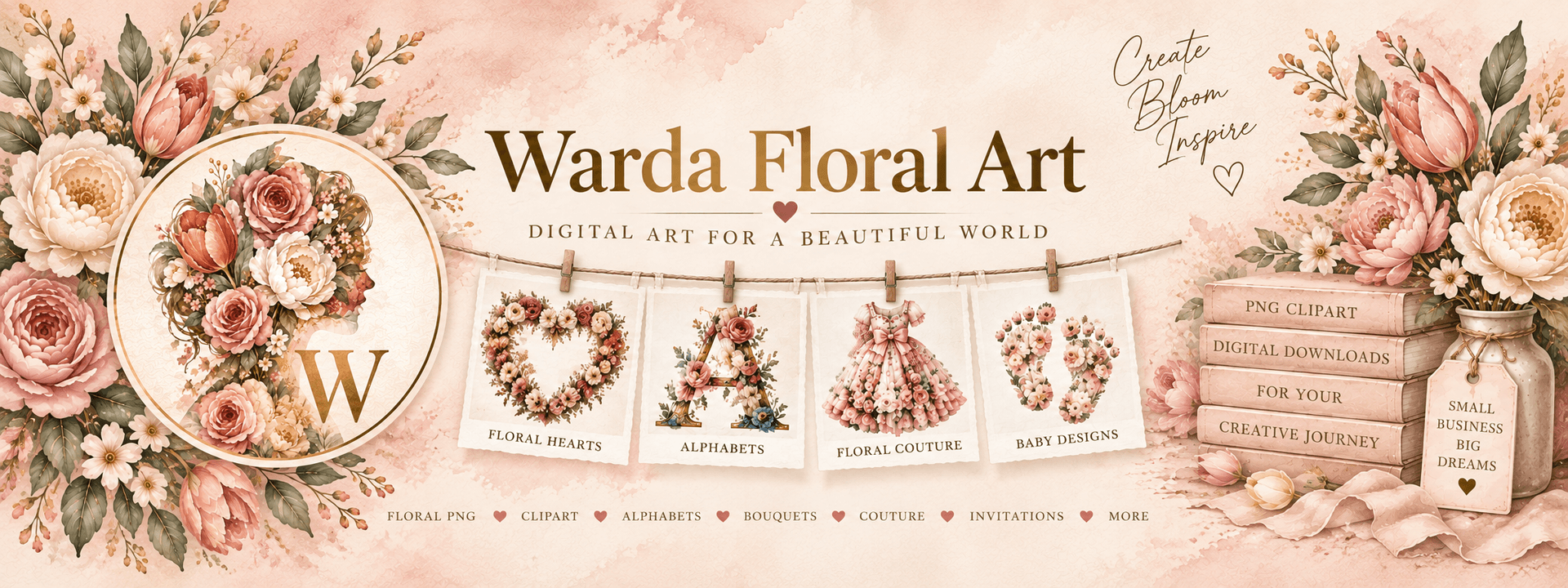 Warda Floral Art store banner