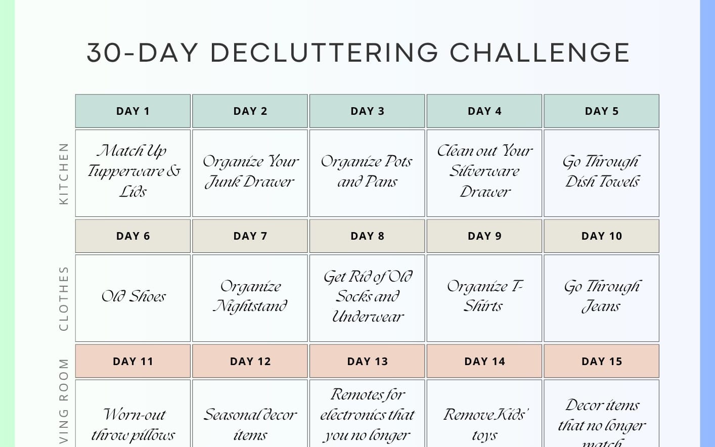 30-Tage-Challenge Entrümpel-Challenge
