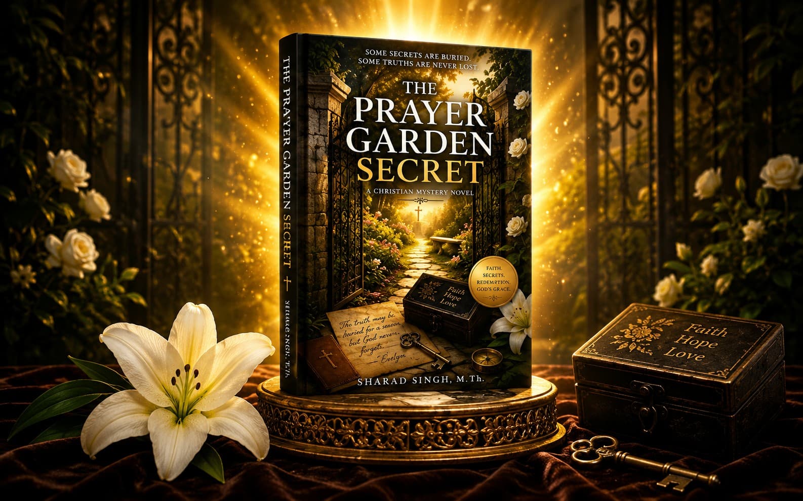 The Prayer Garden Secret: A Gripping Christian Mystery Novel, With Free Reader Guide and Luxurious Bookmarks