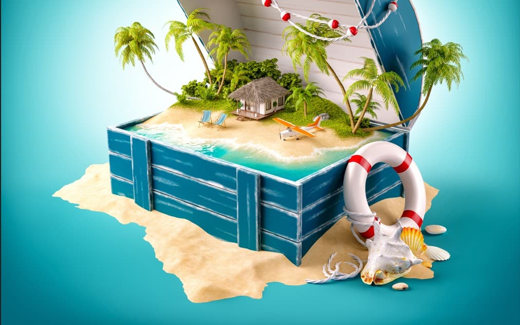Travel and Tours 3D Scenery Wallpaper