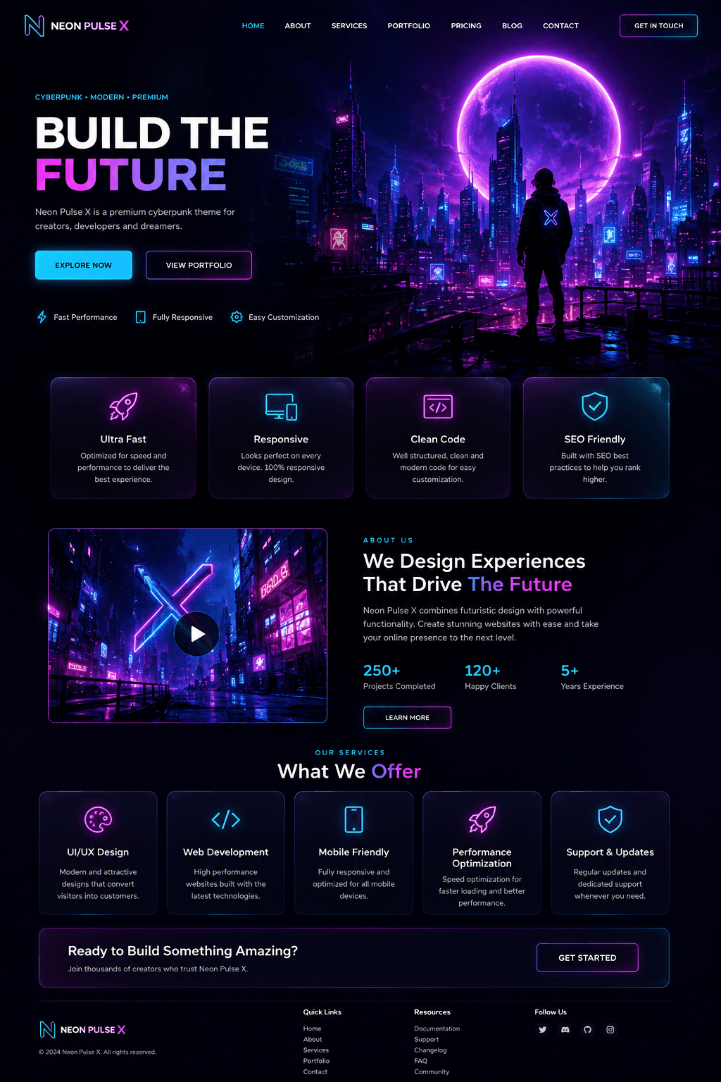 Moon Night with valley — Getly Pages theme