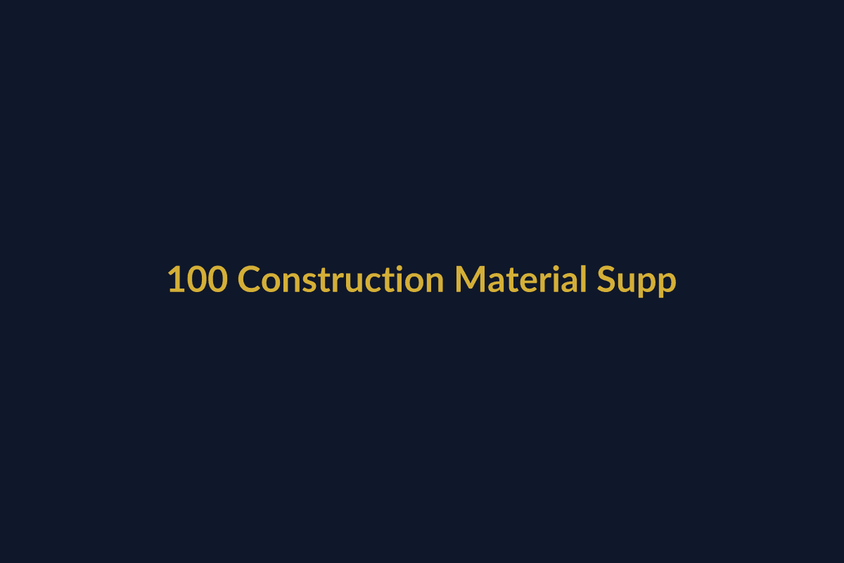 100 Construction Material Suppliers in Nigeria - Verified Database