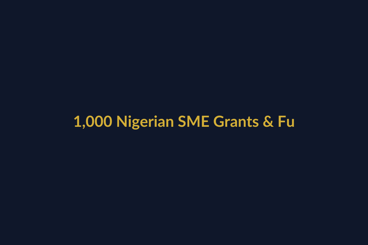 1,000 Nigerian SME Grants & Funding Sources - Complete Database