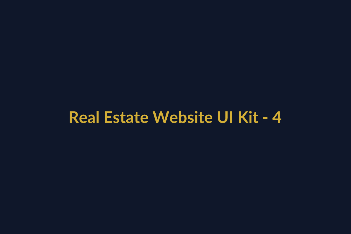 Real Estate Website UI Kit - 40+ Figma Screens