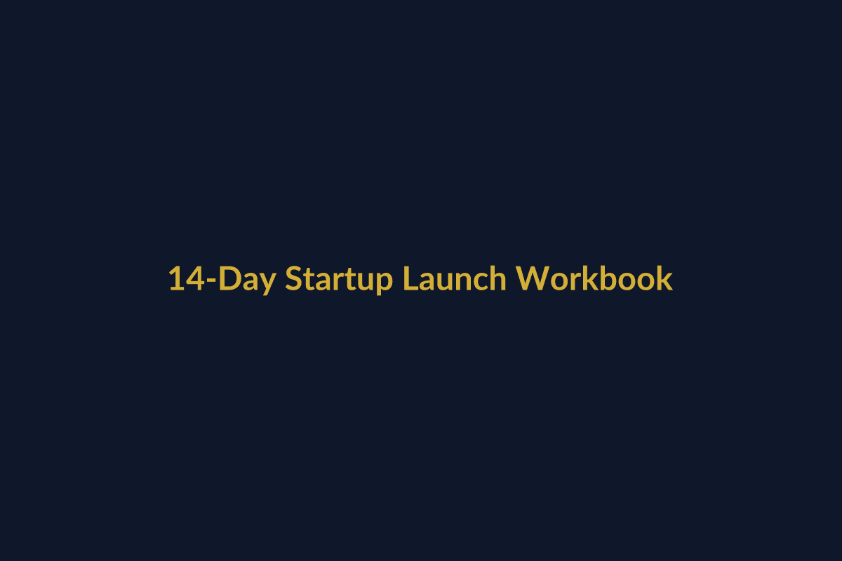 14-Day Startup Launch Workbook