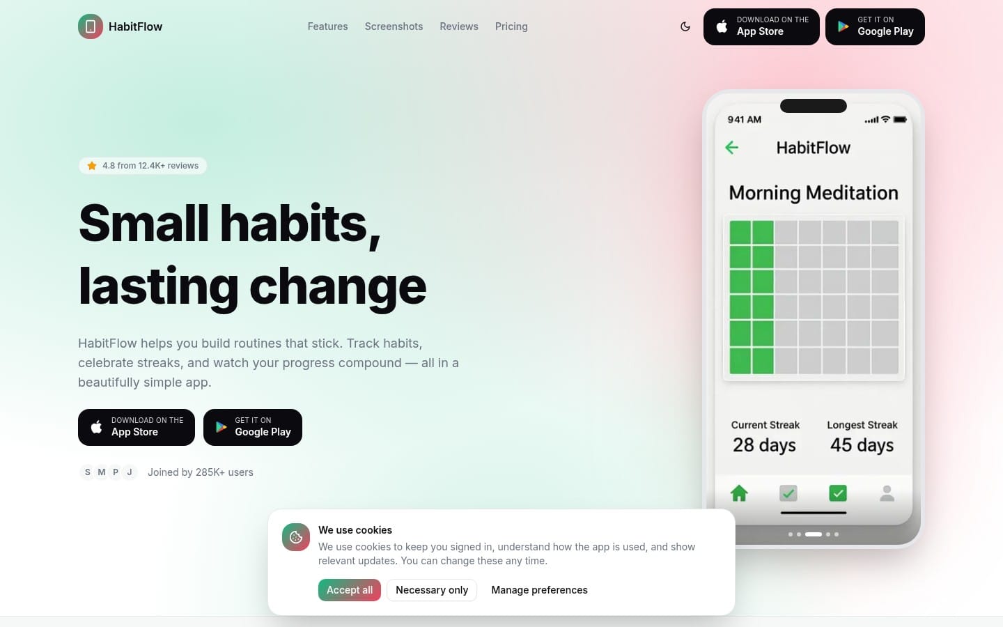HadiKits — Mobile App Landing Starter Kit with Admin Panel | Next.js 16 Template