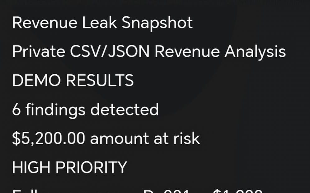 Revenue Leak Snapshot