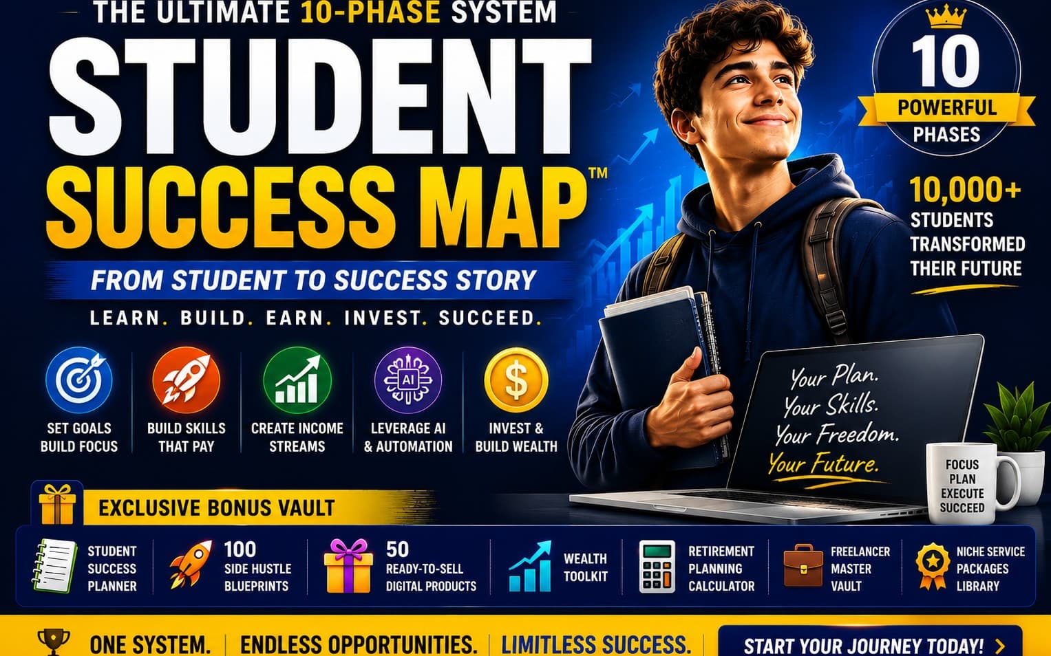 Student Success Map™ The Complete Blueprint To Build Skills, Income, Freedom & Wealth As A Student