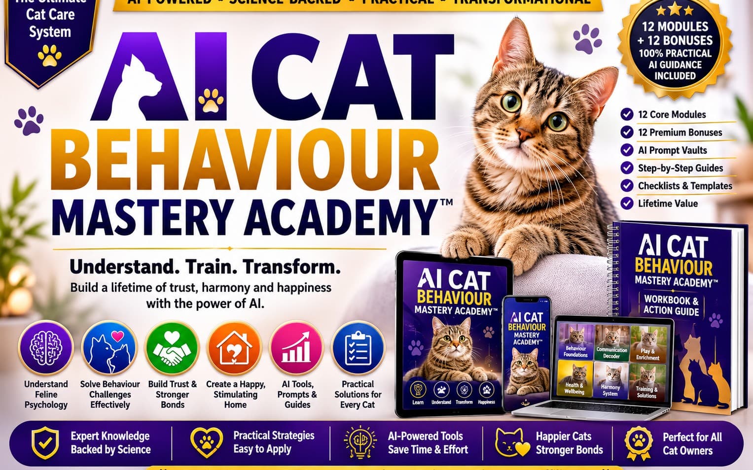 AI Cat Behaviour Mastery Academy™ – The Complete AI-Powered Guide to Understanding Your Cat