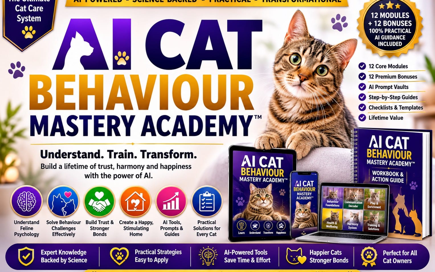 AI Cat Behaviour Mastery Academy™ – The Complete AI-Powered Guide to Understanding Your Cat