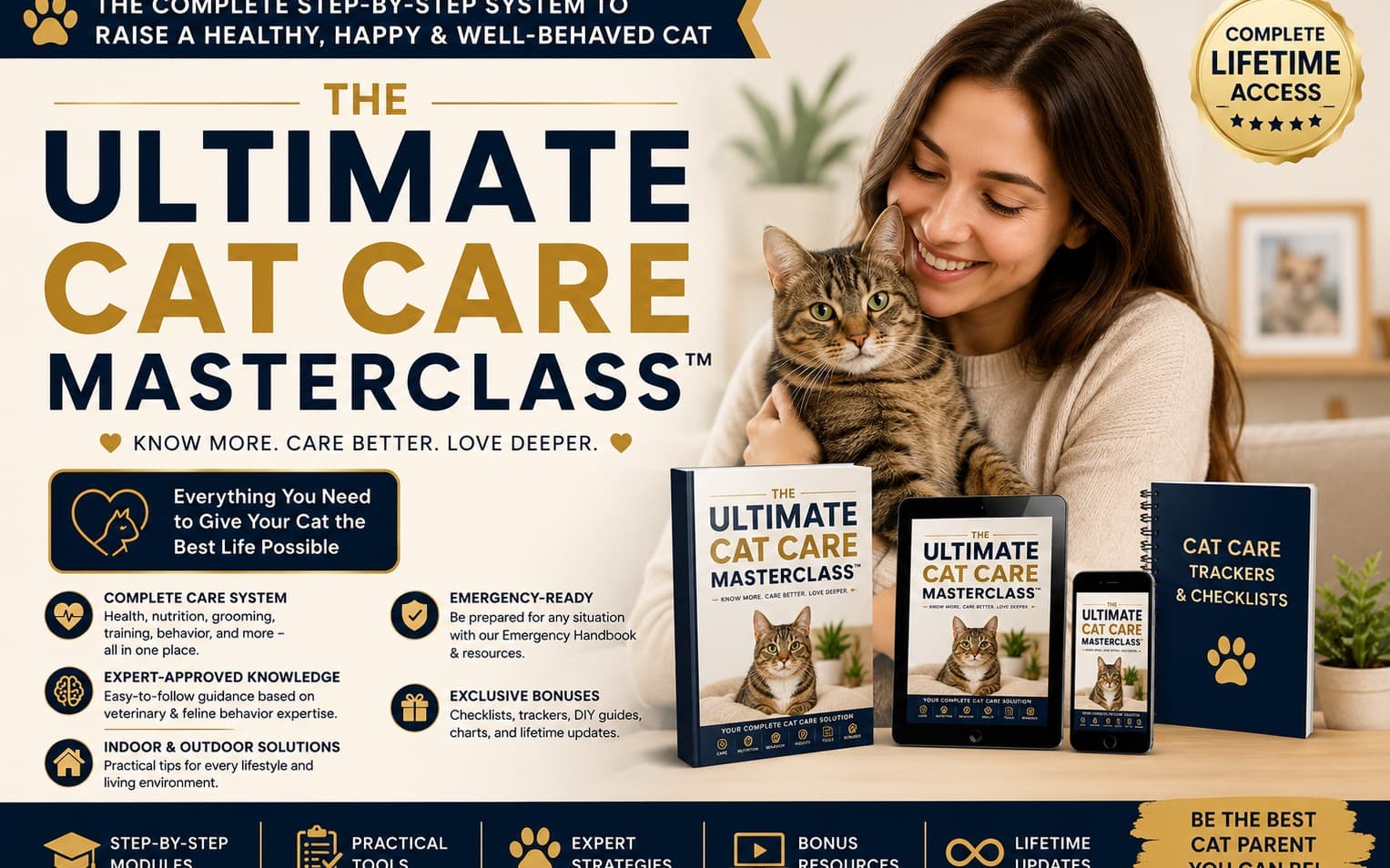 Ultimate Cat Care Masterclass™: The Complete Guide to Raising a Healthy, Happy & Well-Behaved Cat