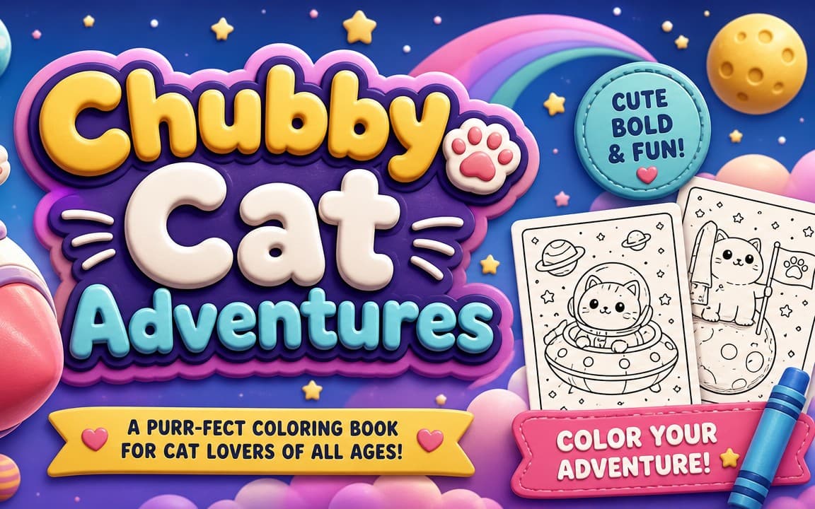 Puffy Paws & Cosmic Cuddles: A 3D Relief Coloring Book