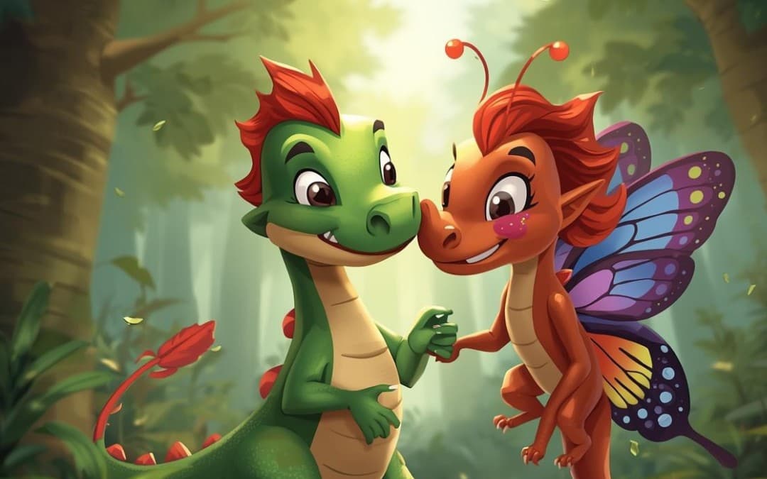 Forest Dragon and Butterfly Creature