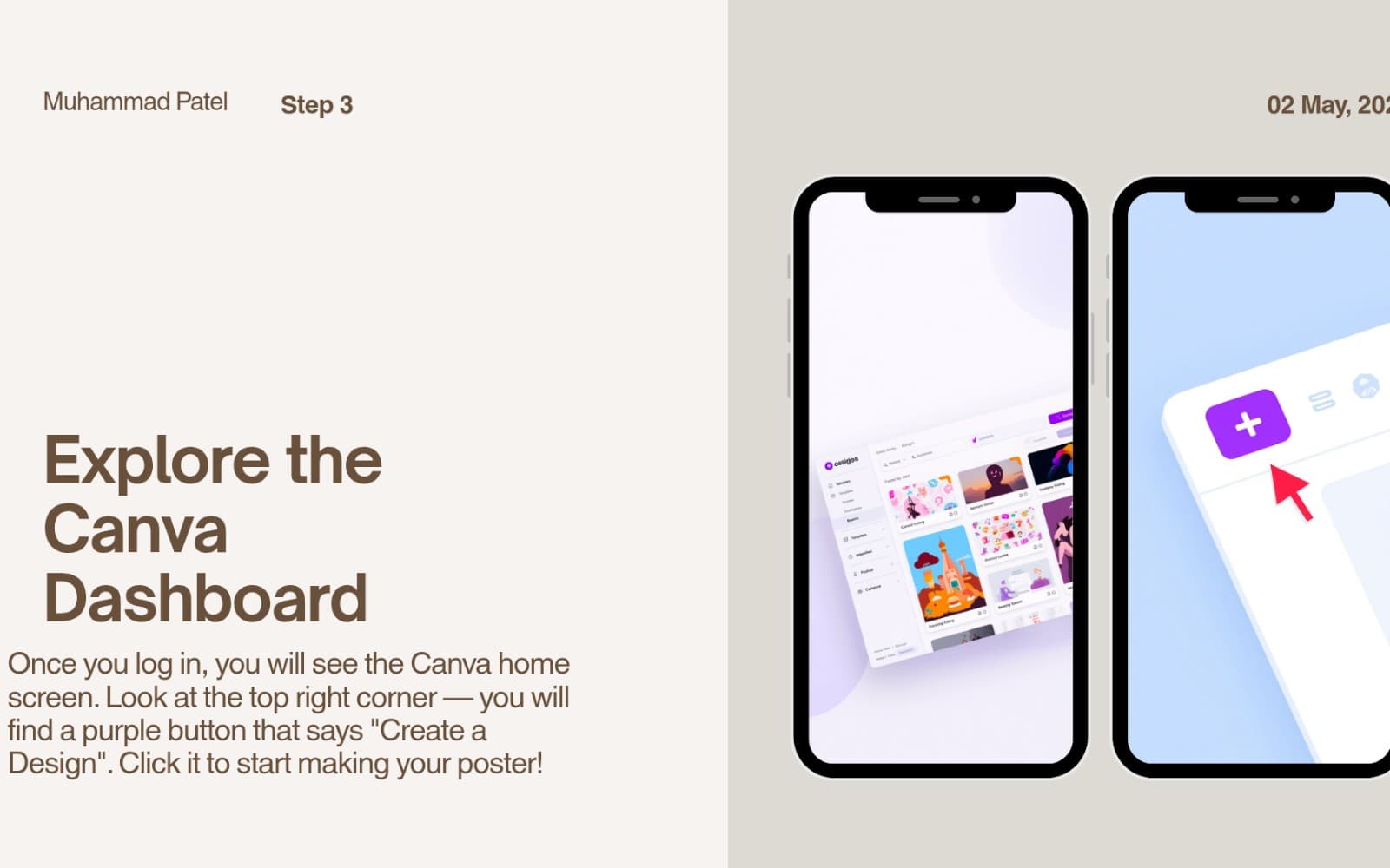 Step in canvas