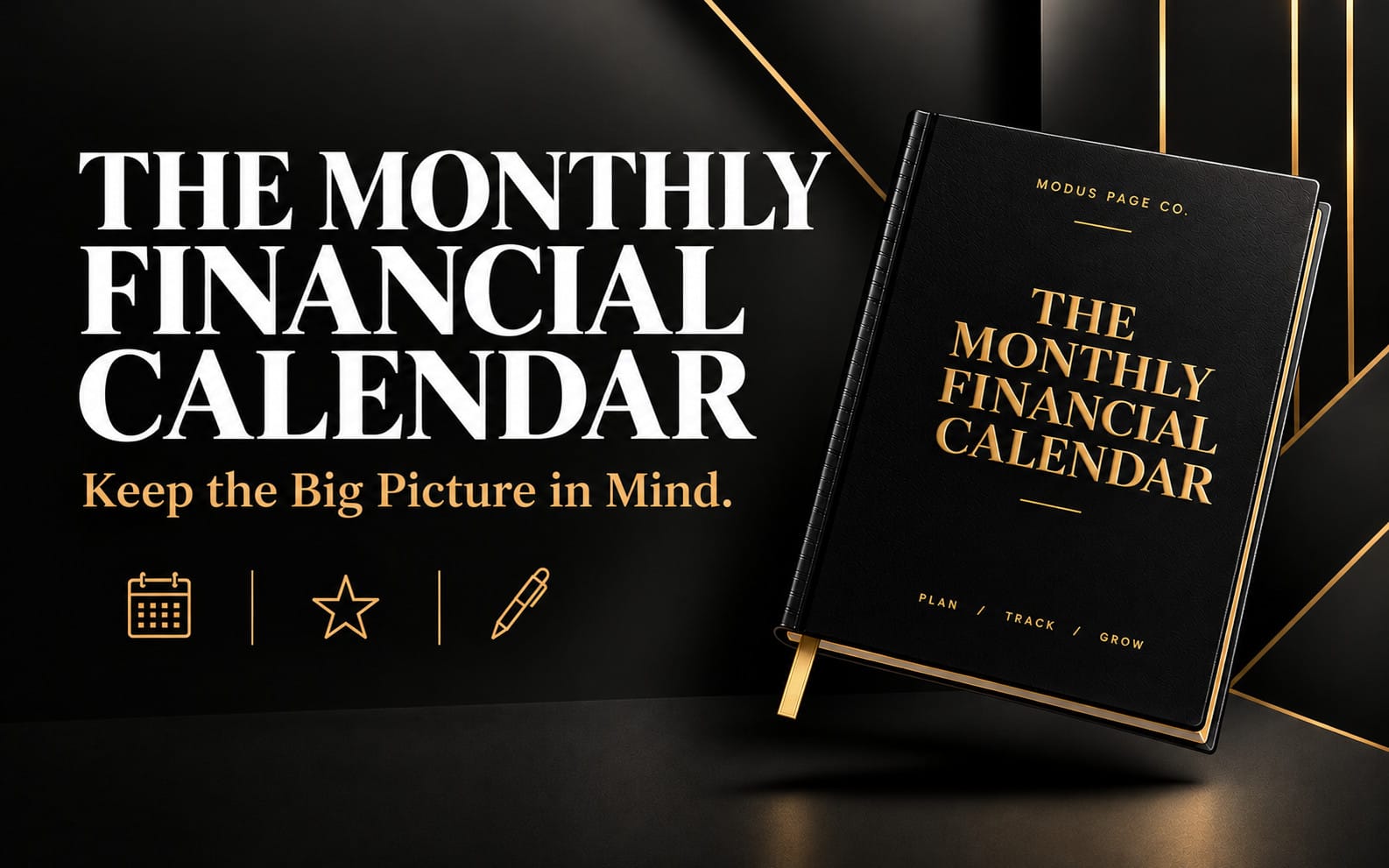 Monatlicher Finanzkalender-Vorlage | Modus Page Co.