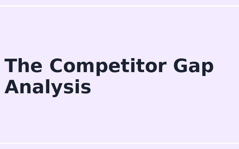 Screenshot title The Competitor Gap Analysis for an online seller competitor analysis prompt product