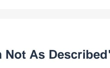 Not As Described dispute defense product cover for an online seller service document