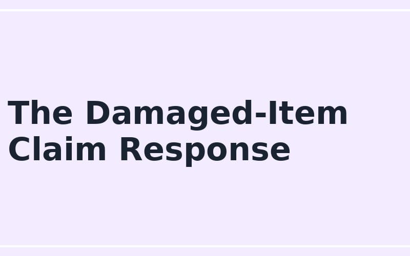 Title slide for an online seller prompt for responding to damaged-item claims