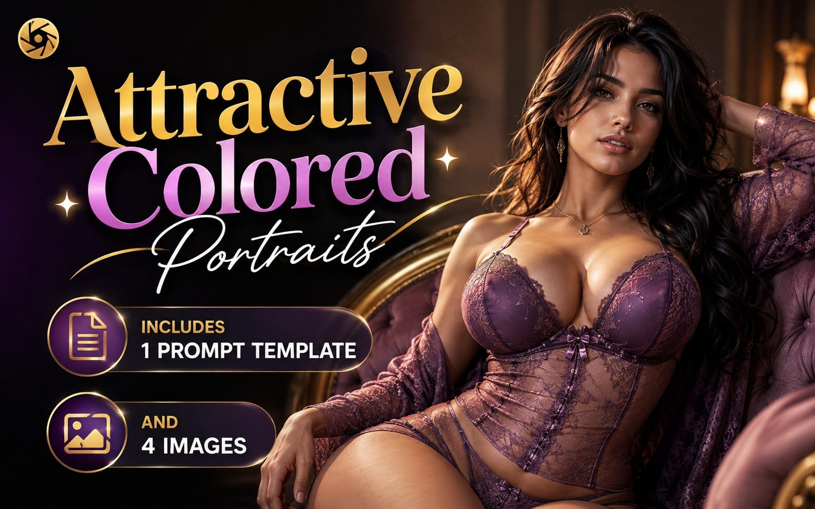 Attractive Colored Lace Portraits