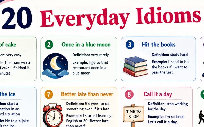 20 everyday idioms