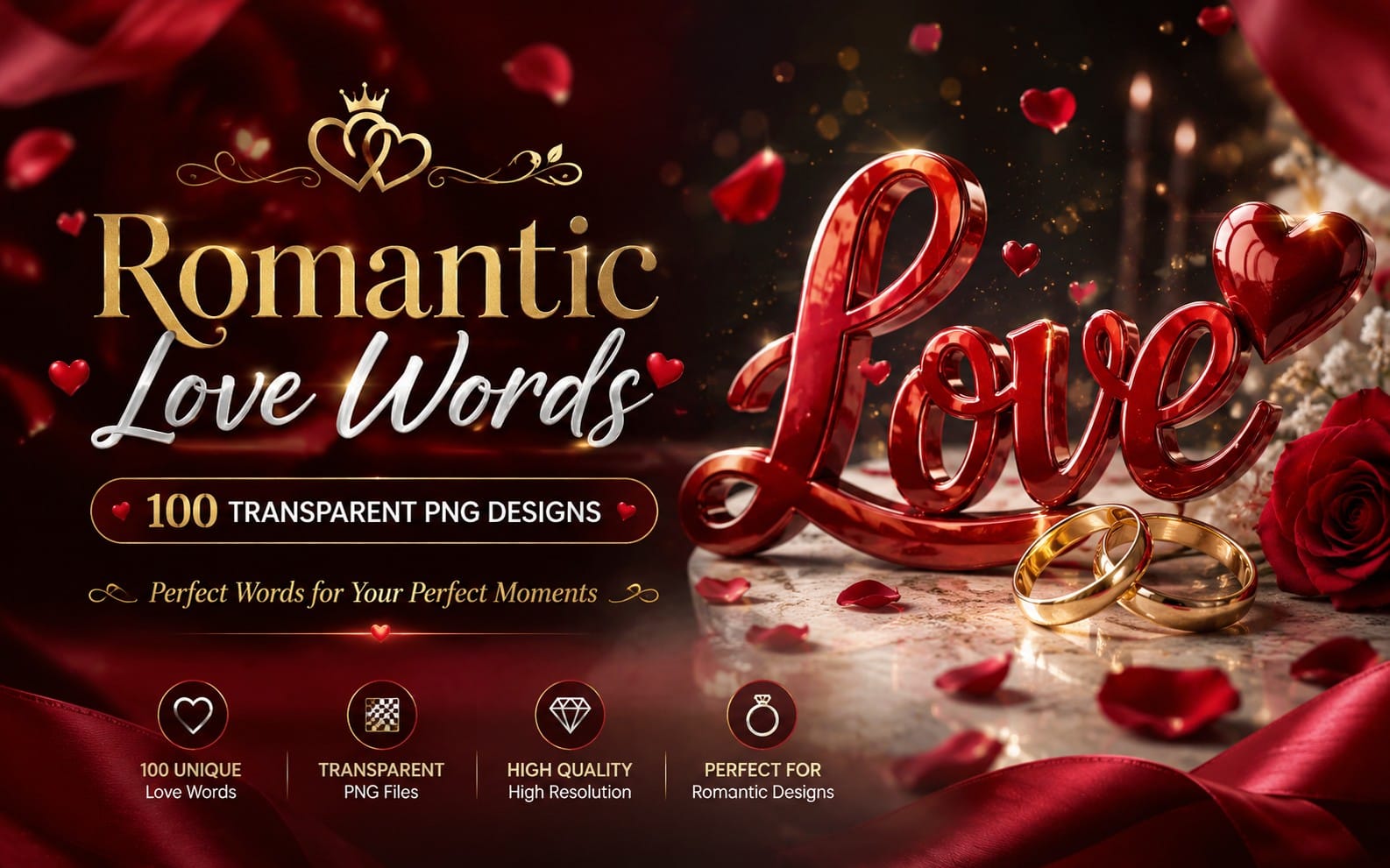 100 transparent PNG love sentences and wedding phrases