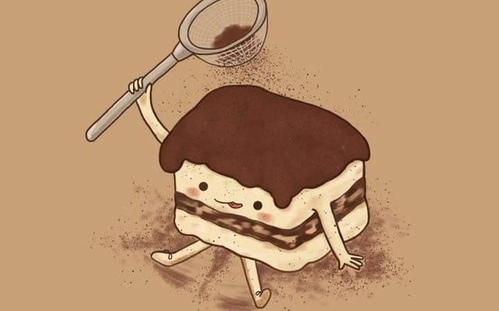 Cartoon tiramisu logo