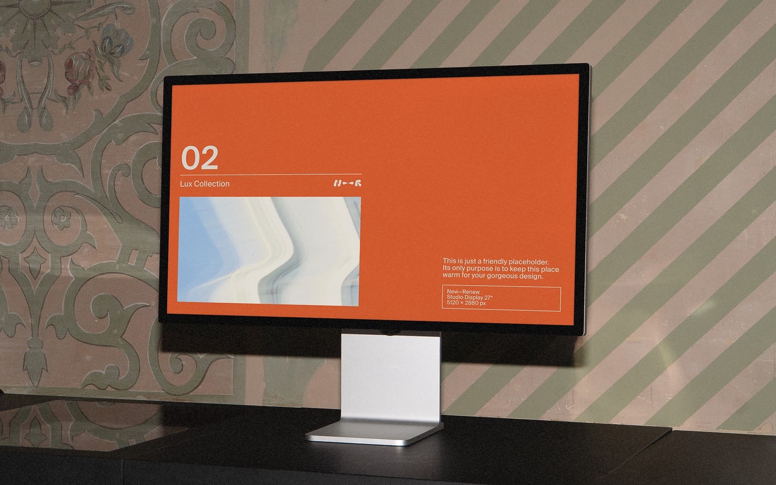 Vintage Luxury Studio Display Mockup — LUX-002