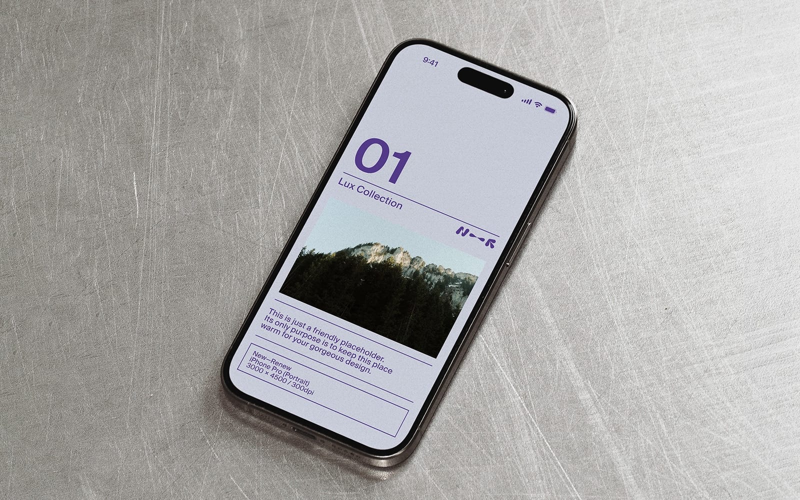 Industrial iPhone Pro Mockup — LUX-01