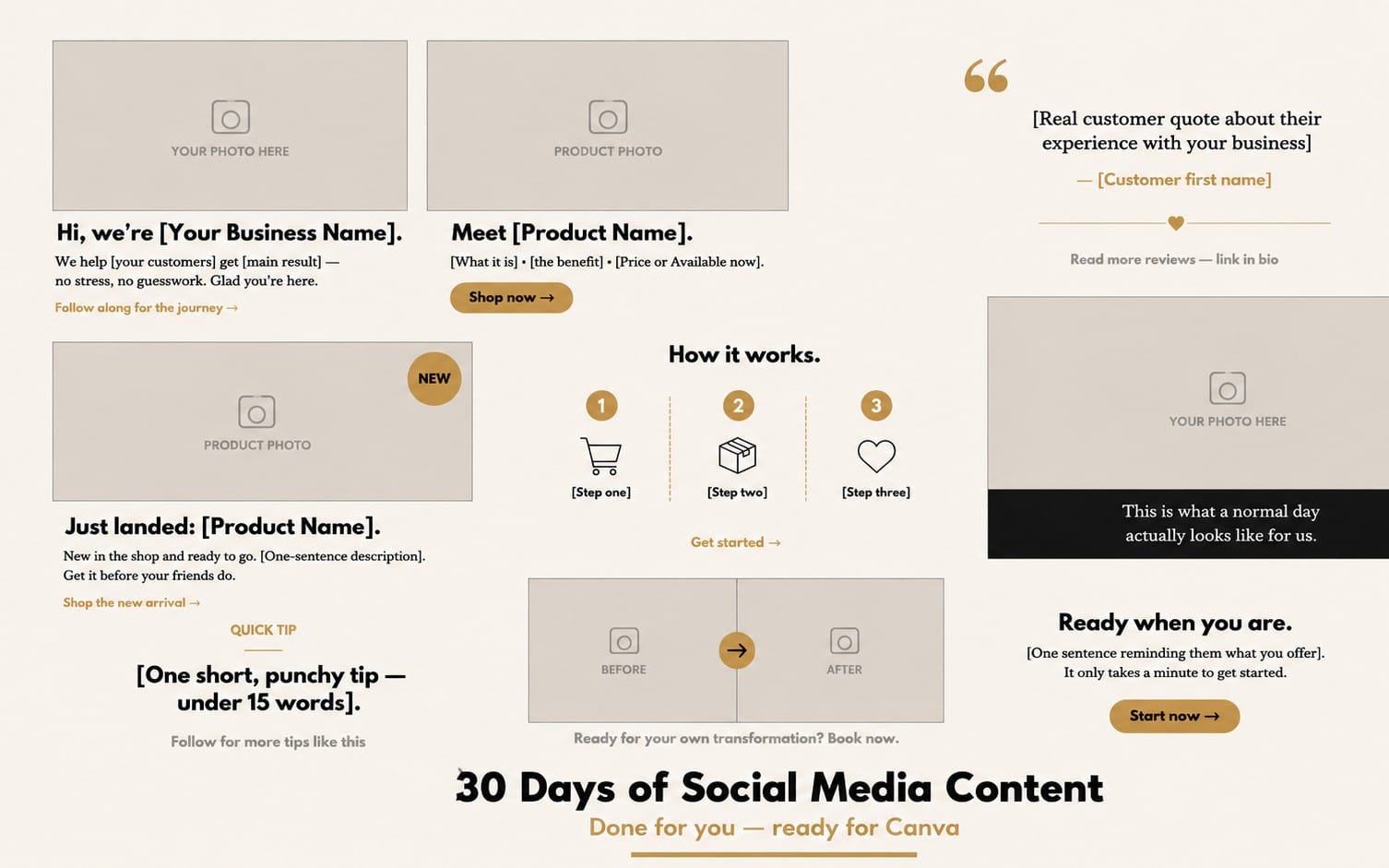 30-Day Small Business Social Media Content Kit