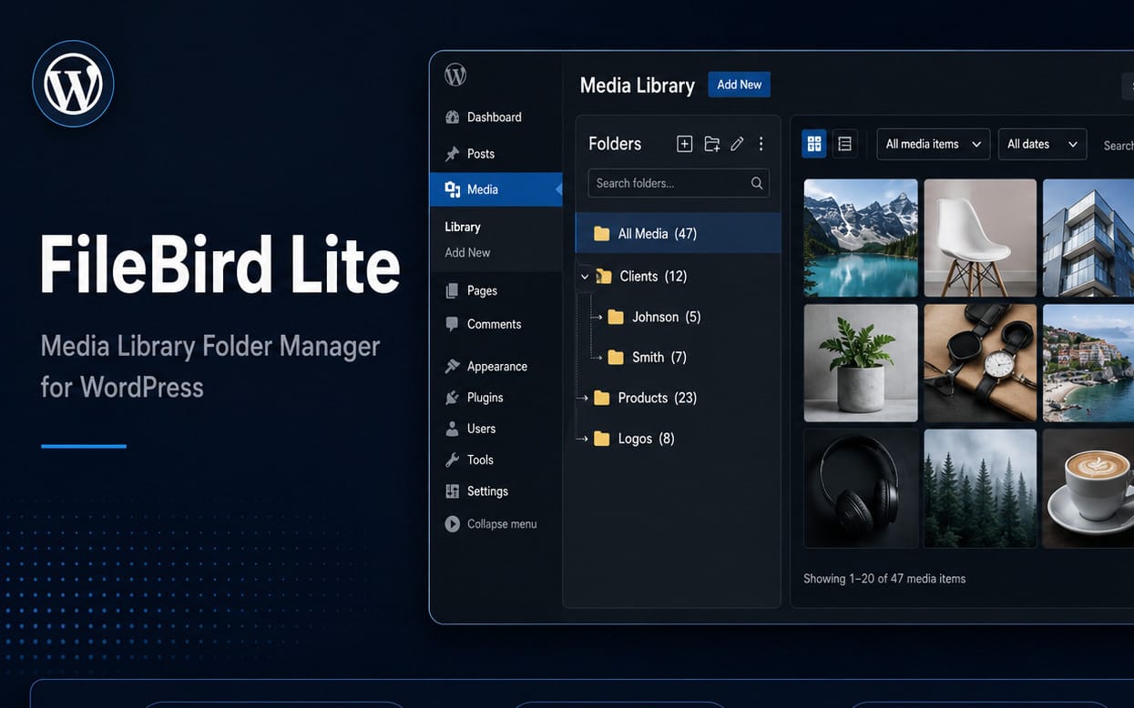 I built a WordPress Media Library folder plugin — unlimited nested folders, drag & drop