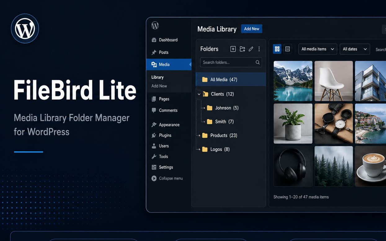I built a WordPress Media Library folder plugin — unlimited nested folders, drag & drop