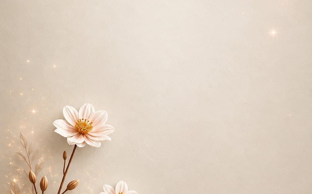 Elegant Beige Gold Floral Background – 9:16