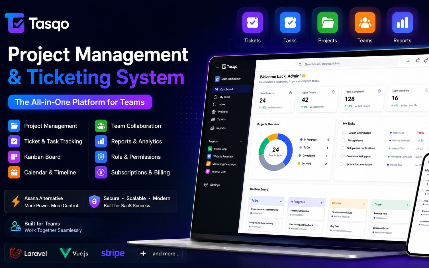Tasqo - Project Management & Ticketing System