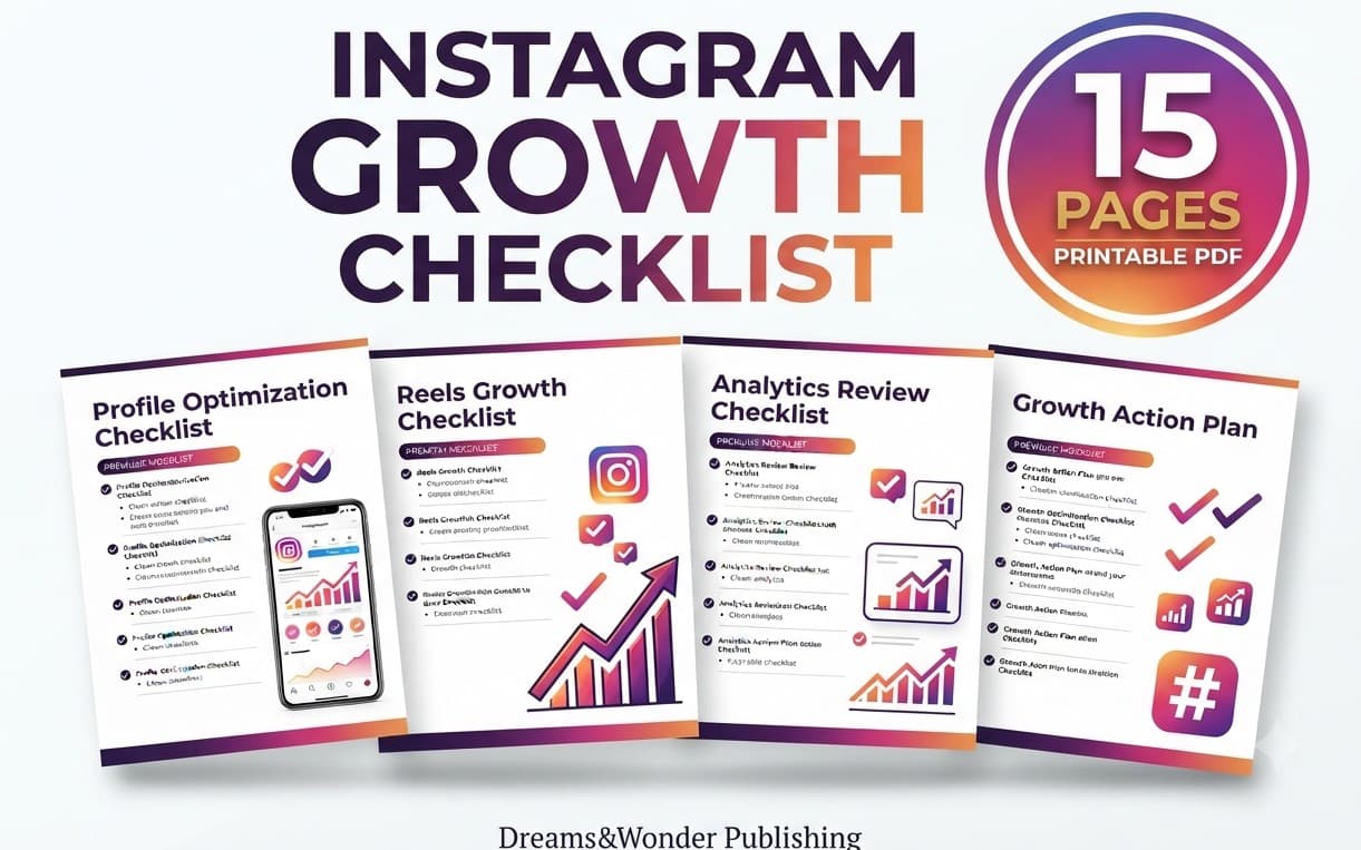 Instagram Growth Checklist | 15-Page Printable Workbook