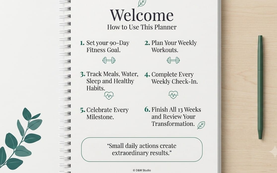 90-Day Fitness&Weight Loss Planner
