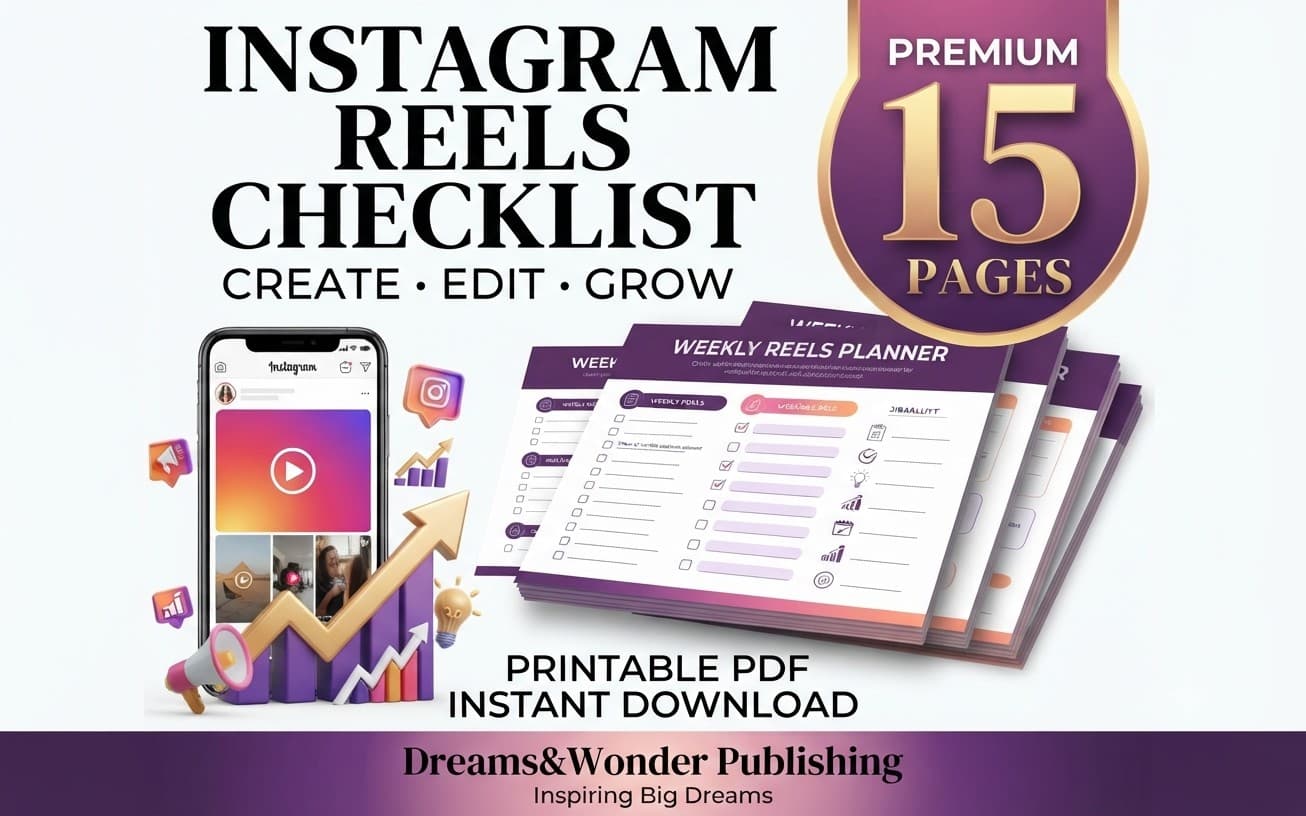 Instagram Reels Checklist | 15 Page Content Creator Planner