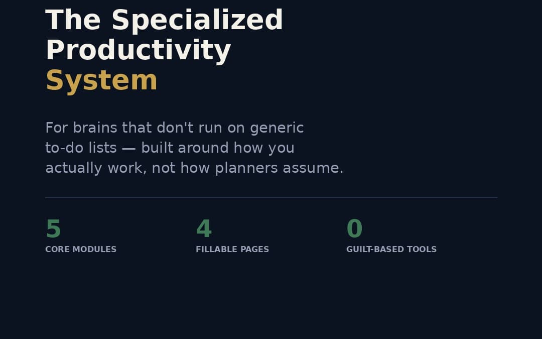 The Specialized Productivity System