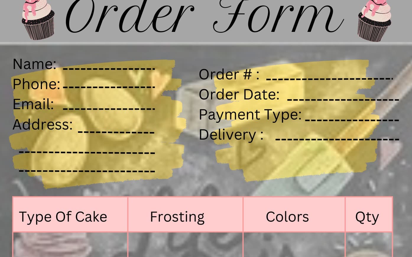 Cake Order Form