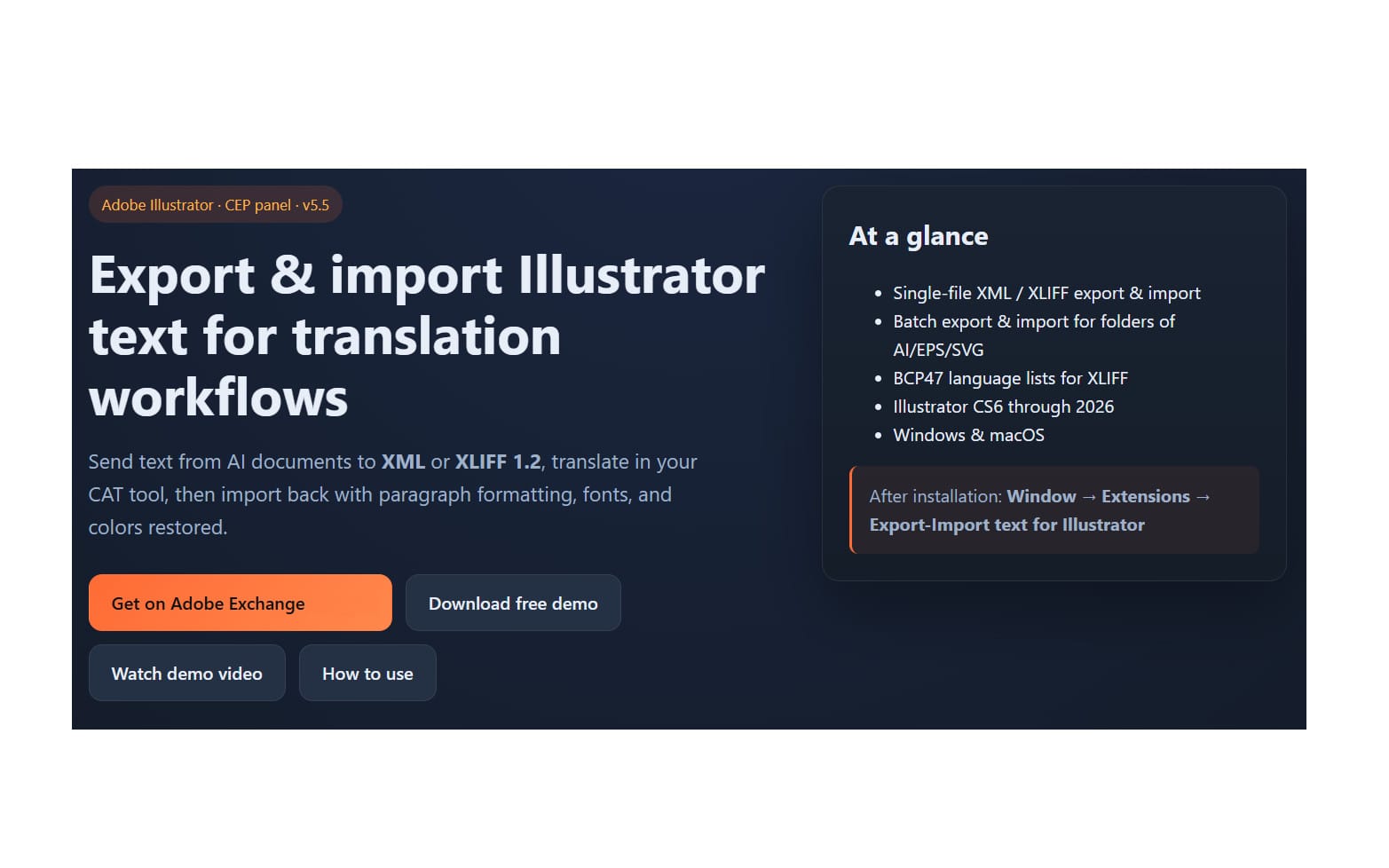 Export / Import text from / to Adobe Illustrator