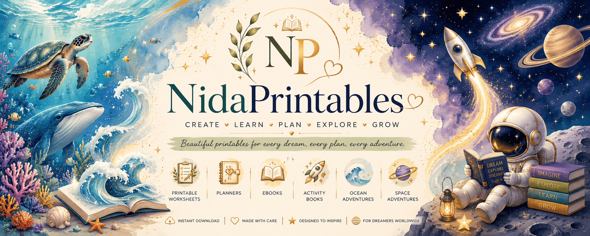 NidaPrintables store banner
