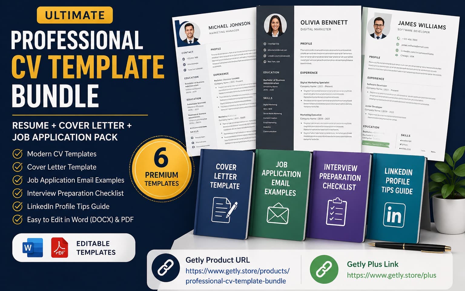 Professional CV Template Bundle