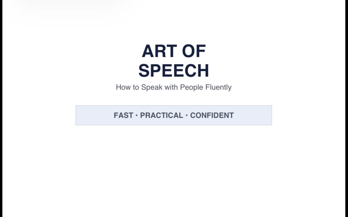 Art of speech