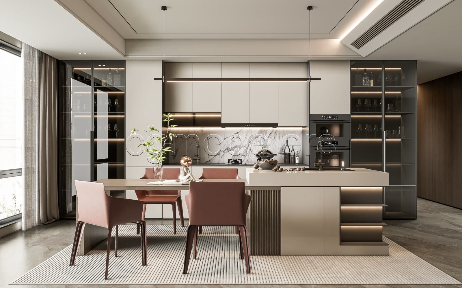 SketchUp Kitchen 3d model Enscape render Ready Design | Full Lighting + PBR – 10