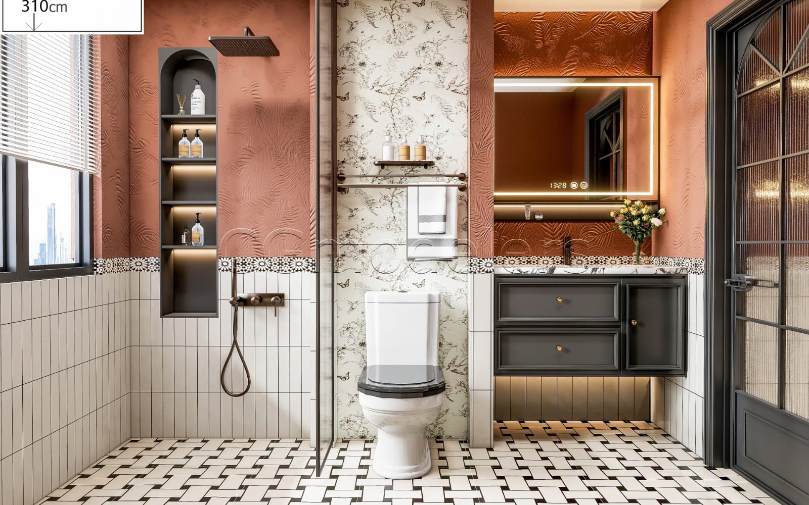 SketchUp + Enscape Bathroom Scene 53 | Render Ready 3D Model | PBR & Lighting