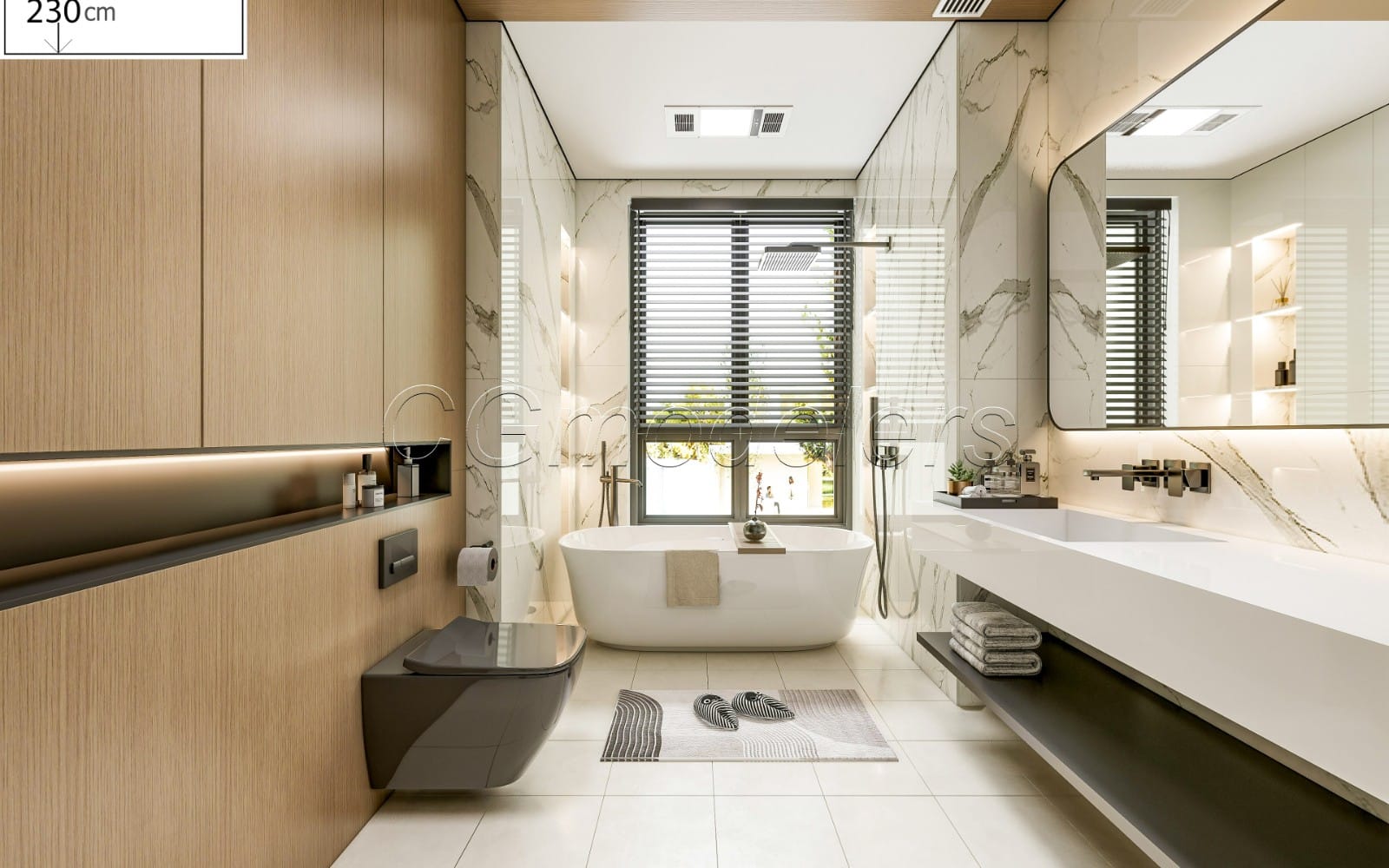 Modernes Badezimmer 3D-Modell | SketchUp + Enscape Kompatibel Vollständige Beleuchtung + PBR Materialien 14