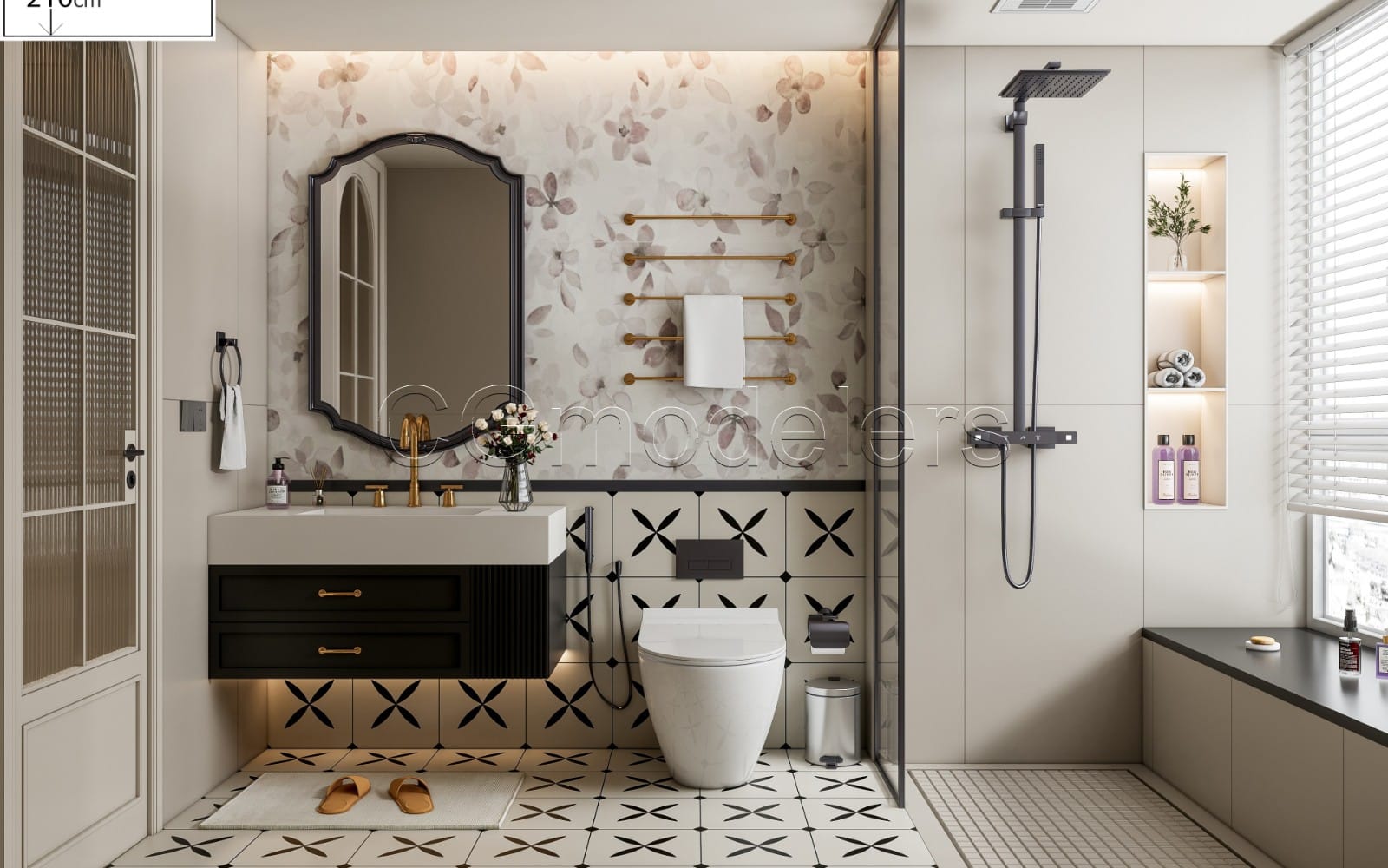 SketchUp + Enscape Bathroom Scene 59 | Render Ready 3D Model | PBR & Lighting