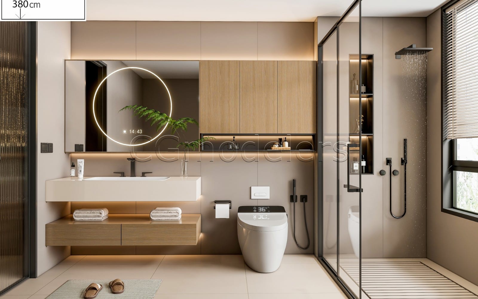 SketchUp + Enscape Bathroom Scene 51 | Render Ready 3D Model | PBR & Lighting